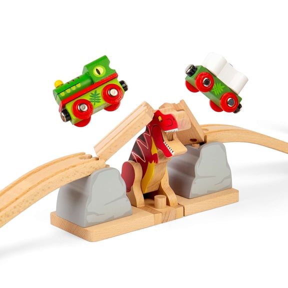 Bigjigs Rail - T-Rex Bursting Bridge