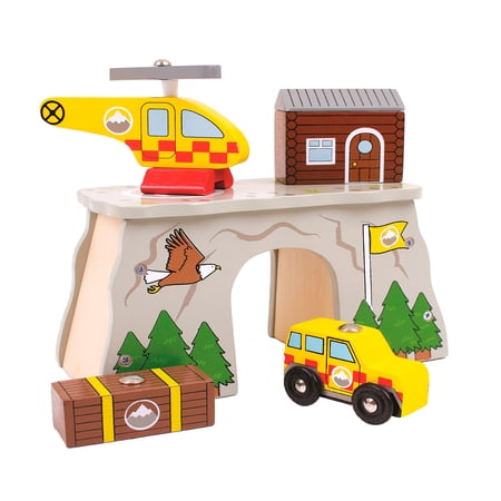 Bigjigs Toys - Mountain Rescue Wooden Train Accessory