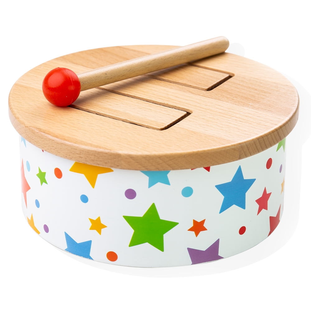 Wooden toy cheap drum