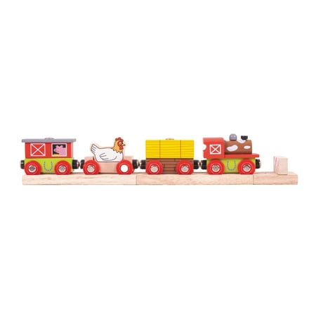 Bigjigs Toys - Wooden Farmyard Train