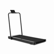 Nextay 2-in-1 Foldable Walking Treadmill with Handrails, Quiet Under Desk Treadmill for Home Office, 2.5HP Motor, Remote Control, LED Display, Black