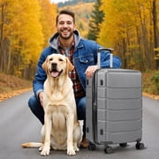Nextay 28 Inch Luggage Hardside Expandable Suitcase with Spinner Wheels TSA Lock, Dark Gray