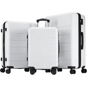 Nextay 3-Piece Luggage Sets, Hard Shell Suitcases with Spinner Wheels, Lightweight Rolling Suitcase Sets with TSA Lock, White 20/24/28 Inch