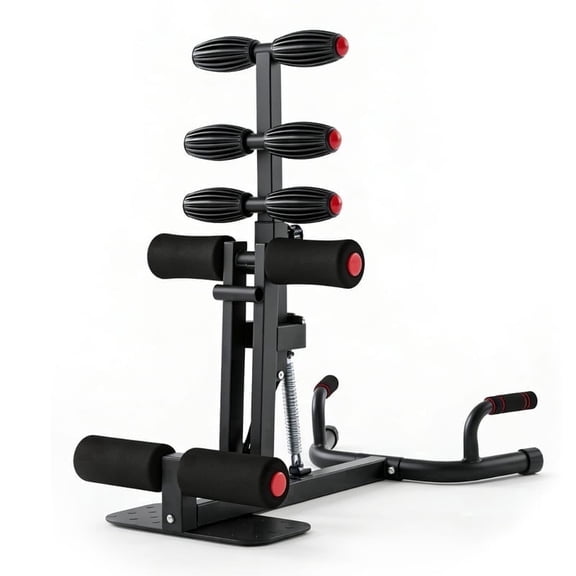 Nextay 300 lbs Deep Squat Machine, Adjustable Glute & Leg Trainer for Home Gym, Compact Exercise Equipment for Core Strength, Red & Black