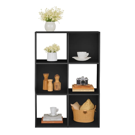 Bigleap 6/8/9 Cube Storage Organizer - Modern Open Cube Bookshelf with Removable Back Panels, Display Storage Bookcase for Living Room, Bedroom, Home Office, Entryway,Black