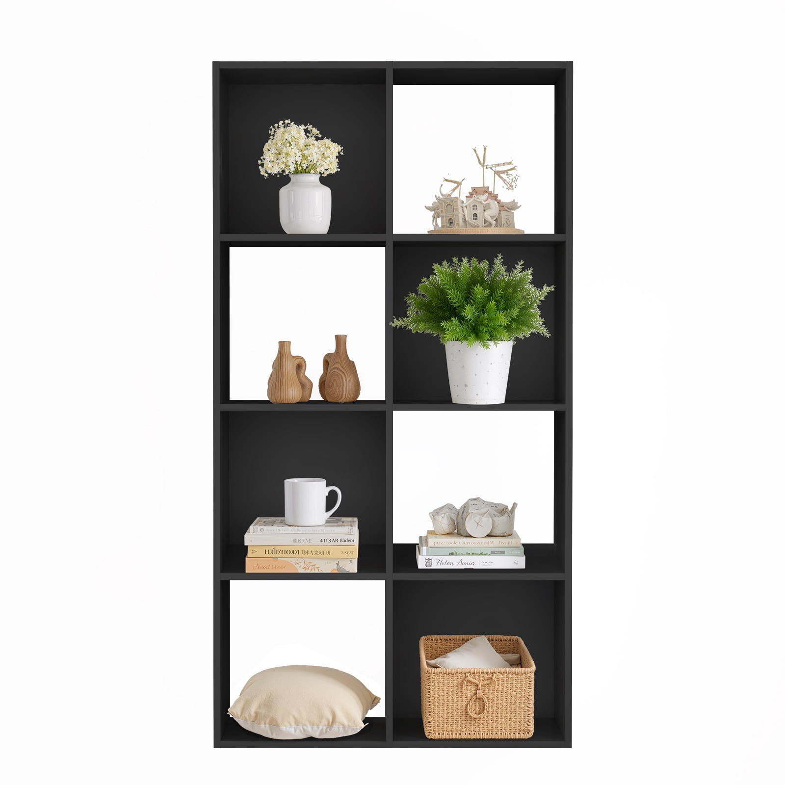 Bigleap 6/8/9 Cube Storage Organizer - Modern Open Cube Bookshelf with Removable Back Panels, Display Storage Bookcase for Living Room, Bedroom, Home Office, Entryway,Black