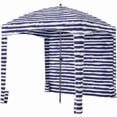 thumbnail image 1 of Bigleap 6x6ft Beach Cabana with Side Wall, UPF 50+ Sun Shelter & Wind-Resistant Canopy, Portable Beach Tent with Carry Bag (Dark Blue), 1 of 9