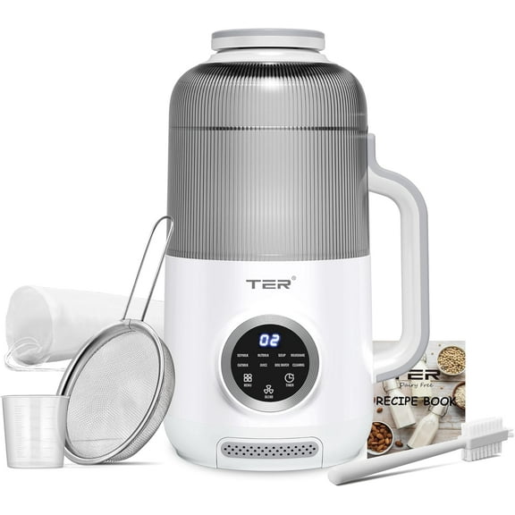 Bigleap 8-in-1 Nut Milk Maker, Electric Bean Milk Machine，40oz Blender with Delay Start, Auto-Clean, Keep Warm, White