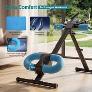 Nextay Adjustable Ab Machine, 440LBS Heavy Duty Foldable Core Trainer with 2 Incline & 5 Height Levels, Knee/Elbow Protection, LCD Display for Home Gym, BlackBlue