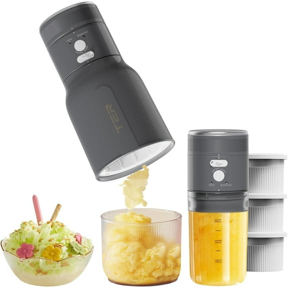 Bigleap Ice Shaver Machine Portable Blender 2 In 1, Shaved Ice Machine for Home, Snow Cone Machine Ice Shaver Machine, Portable Blender for Shakes and Smoothies, Black