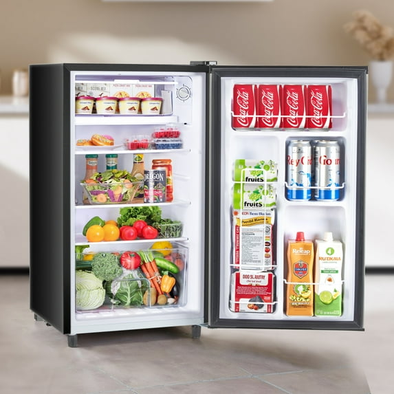 Bigleap Mini Fridge for Bedroom 3.2 Cu.Ft Small Refrigerator with Freezer for Dorm Office,Black
