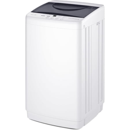 Nextay Portable Washing Machine 7.7 lbs, Full-Automatic Compact Washer, 10 Cycles LED Display for Apartments, Dorms, RV, White