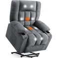 thumbnail image 1 of Bigleap Recliner Chair with Massage and Heating, Home Theater Seating with Lumbar Support, Adjustable Electric Power Lift Chairs, Gray, 1 of 8