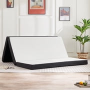 Nextay Tri-Fold Mattress, 3-Inch Queen-size Tri-Fold Memory Foam for Camping, Office with Washable Cover