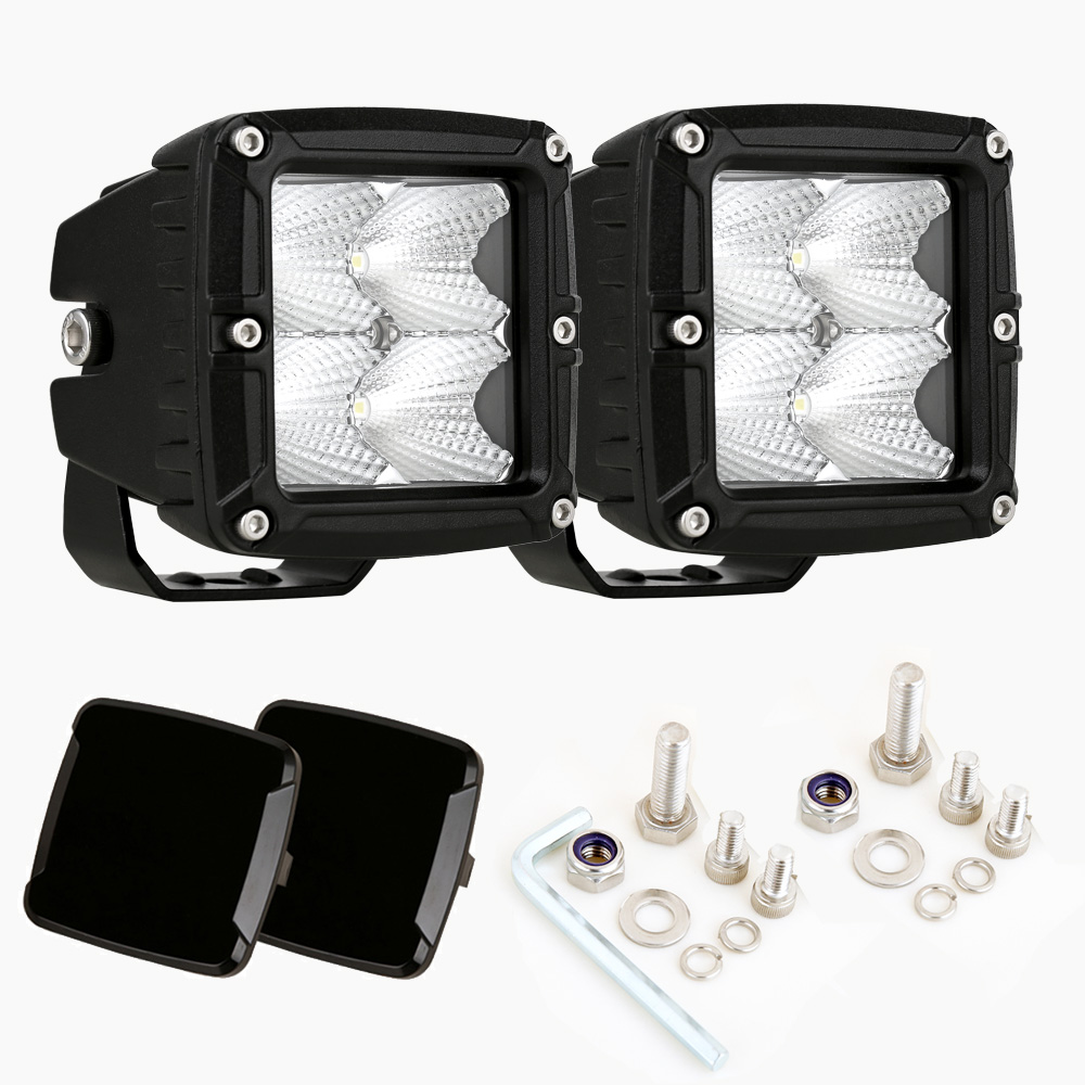 4x 3-Inch LED Cube Pods – Spot/Flood Combo Work Lights For ATV UTV SUV Offroad
