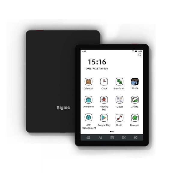 Bigme B6 6-Inch Color E-Paper Tablet Android 14 Reader with 4GB+64GB Storage Black