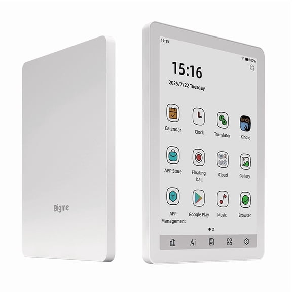 Bigme B6 6-Inch Color E-Paper Tablet Android 14 Reader with 4GB+64GB Storage White