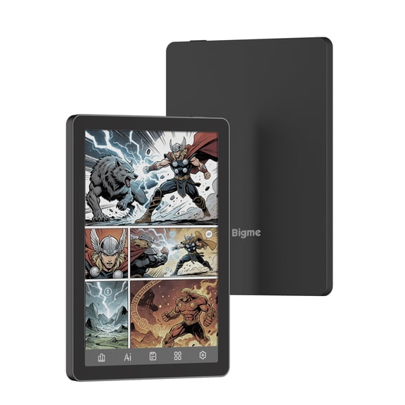 BIGME B6 Color E-Reader, Android 14, 6-Inch Screen, 4GB RAM, 64GB Storage, Black
