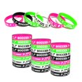BignzwUra 24 PCS Soccer Motivational Silicone Wristbands Bracelets Bulk
