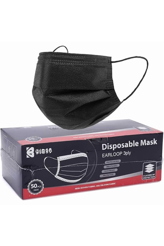 Bigox Face Mask Black 50Pcs