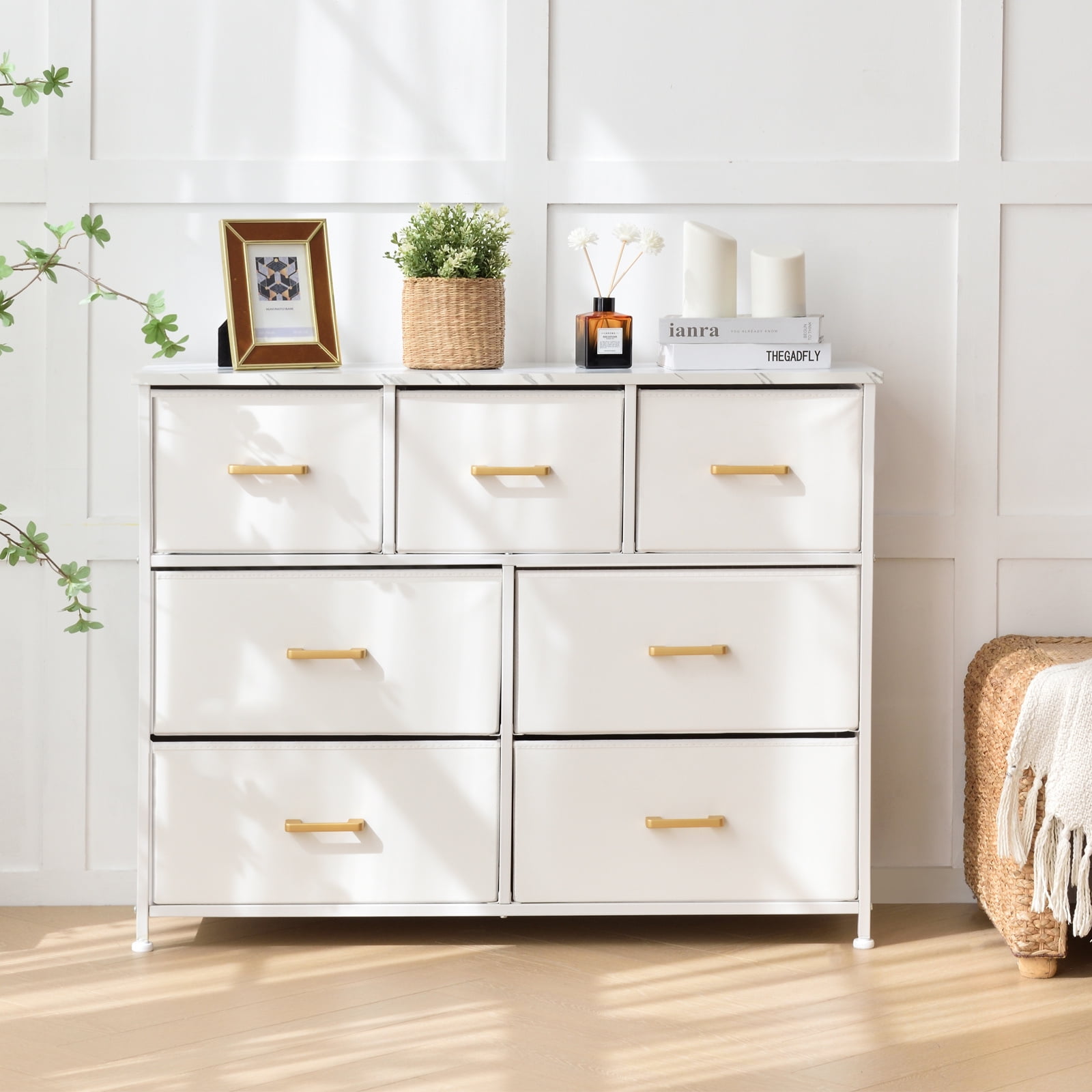 White clearance leather dresser