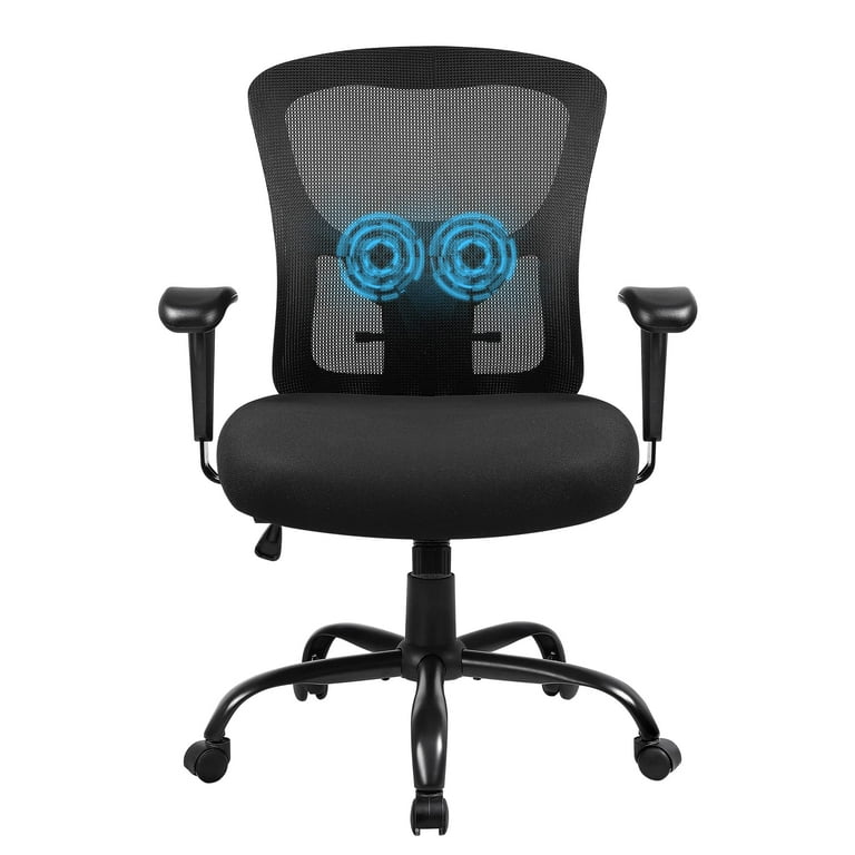 Bigroof Home Office Big and Tall Office Chair 400lbs, Ergonomic Mesh Desk  Computer Chair with Adjustable Lumbar Support Arms High Back Wide Seat Task 