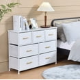 thumbnail image 1 of Bigroof Dresser Chest for bedroom for Closet Entryway Hallway Nusery Kids Bedroom Storage Cabinet Storage Tower Storage Drawers 7 Drawer Dresser Chest of Drawers Fabric Dresser Wide Chest, 1 of 8