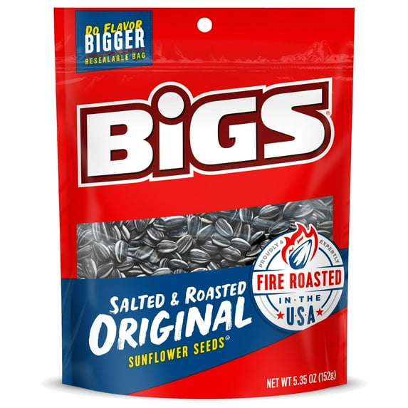 Bigs Salted & Roasted Original Sunflower Seeds, 5.35 oz. Bag