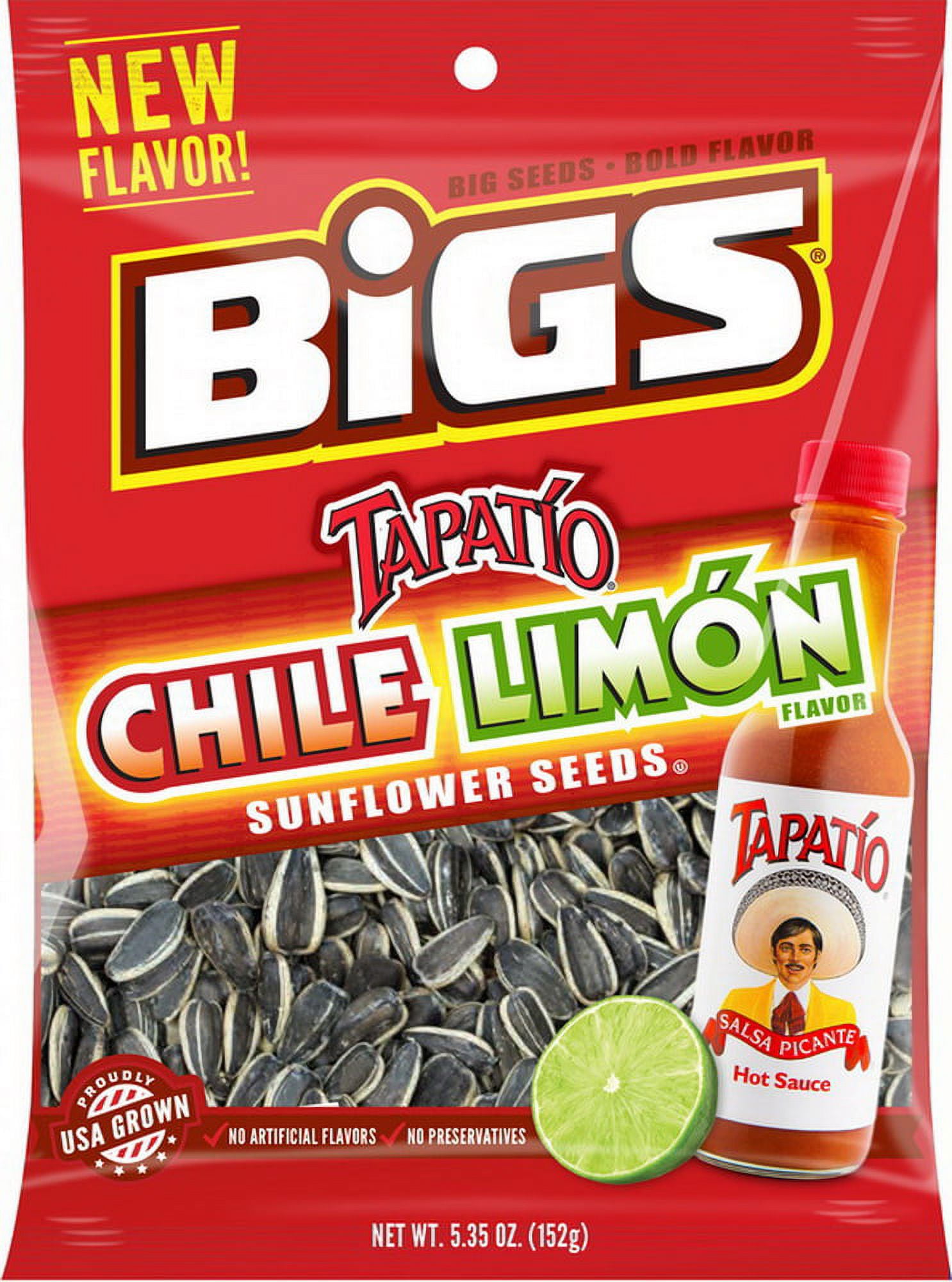 Bigs Sunflower Seeds, Chile Limon, 5.35 oz - Case of 12