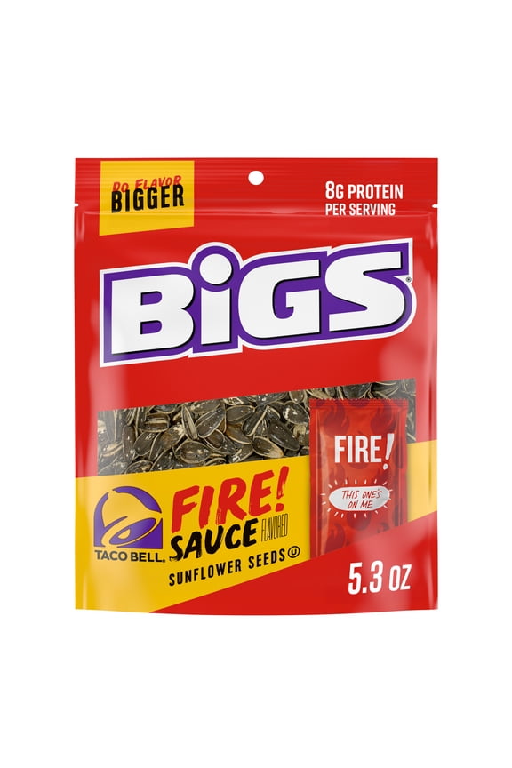 Taco Bell Fire Sauce Flavored Sunflower Seeds, Spicy Sunflower Seeds, 5.35 oz.