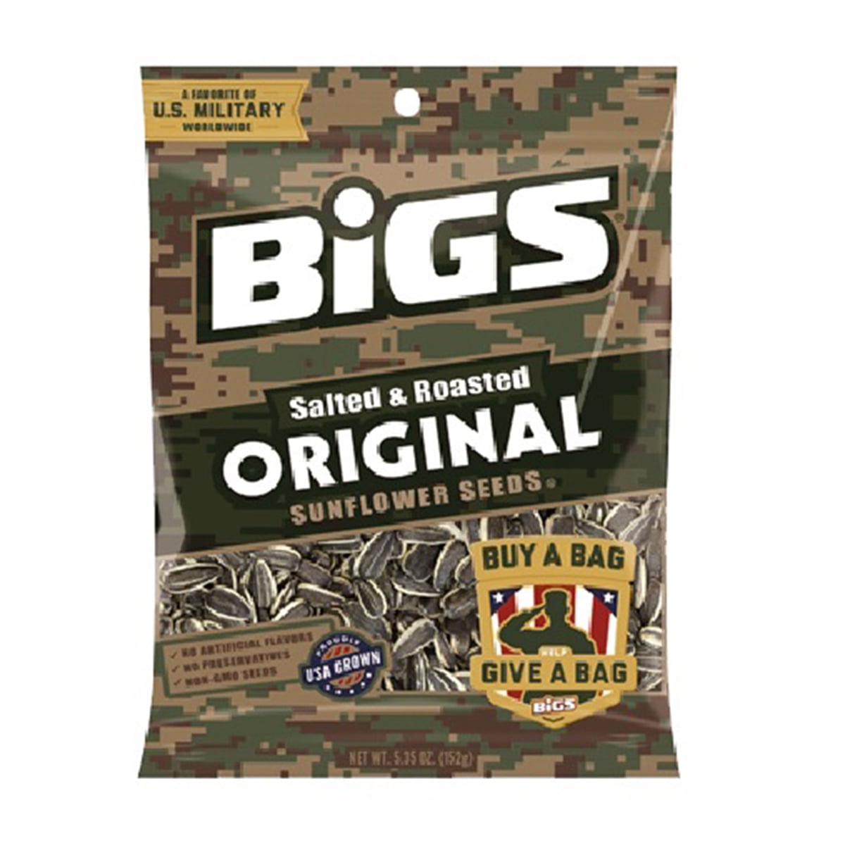Bigs, Sunflower Seeds Original Bag, Count 12 (5.35 oz) Sunflower