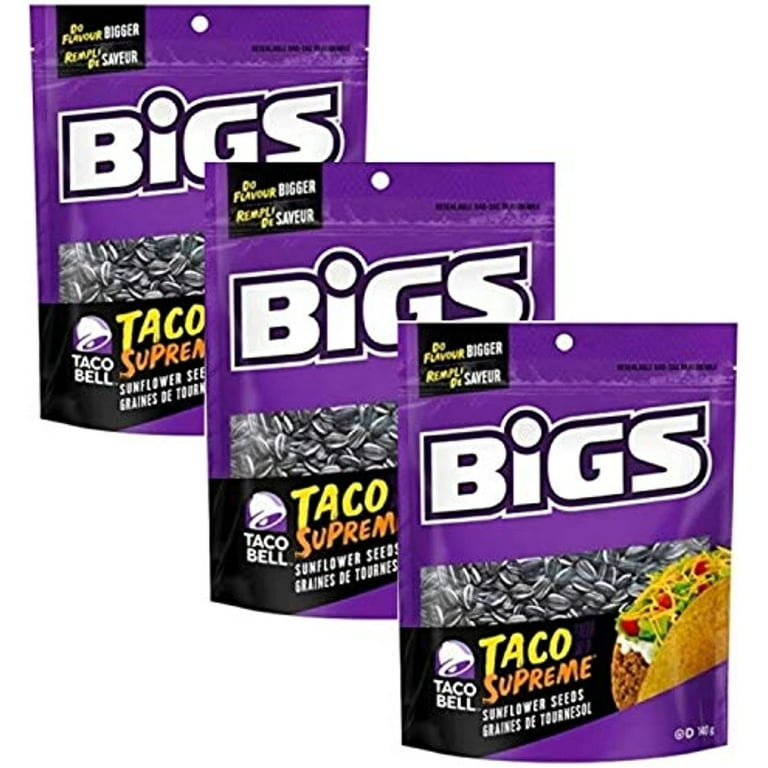 Bigs Taco Bell Taco Supreme Sunflower Seeds, 5.35-Ounce Bag (Pack