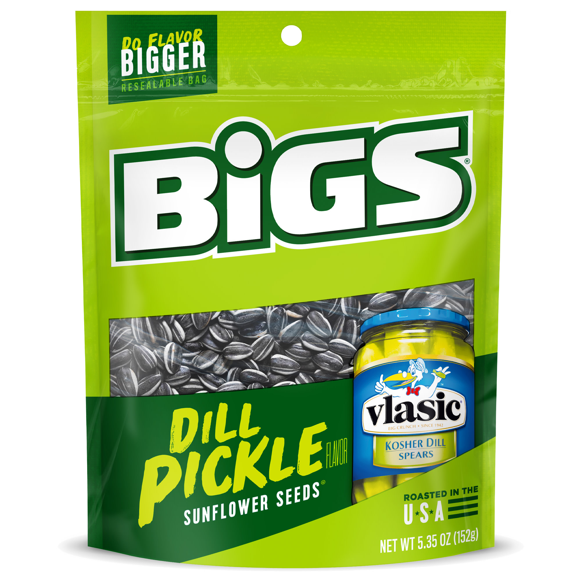 Bigs Vlasic Dill Pickle Sunflower Seeds, 5.35 oz. Bag - image 1 of 8