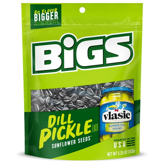 Bigs Vlasic Dill Pickle Sunflower Seeds, 5.35 oz. Bag