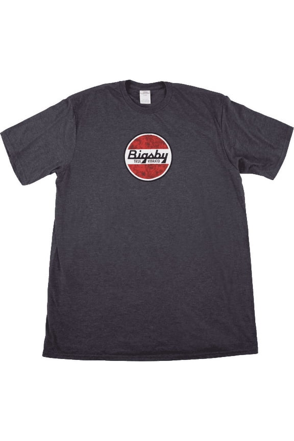 Round Logo T-Shirt in Gray, Size XXL (2XL) - 100% soft Heathered Cotton