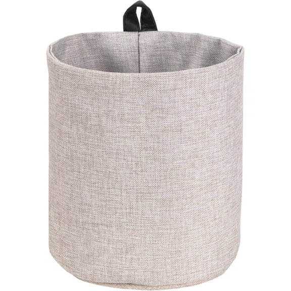 Bigso Soft Around Hanging Storage Basket/Hamper, 6.7 x 6.7 in, Small- Beige