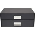 thumbnail image 1 of Bigso Birger 2-Drawer Fiberboard Label Frame Document Box | Dark Grey, 1 of 9