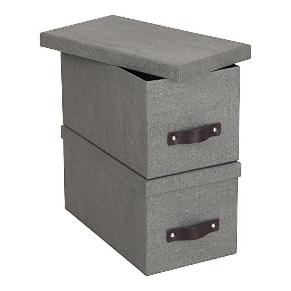 Porte-revues Design Gris - Bigso Box - 25x11,5x32,2cm - Range Magazines, Documents A4 - Style Scandinave