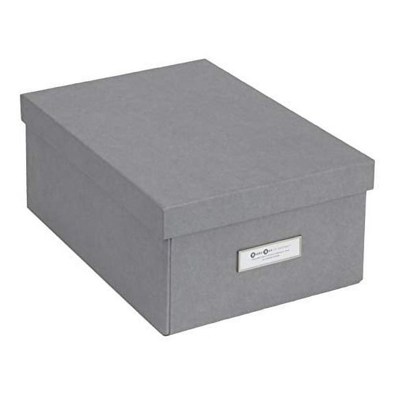 Bigso Collapsible Box - Karin, Grey, 8.9" x 12.4"