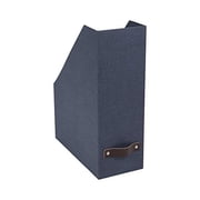 Bigso Estelle Canvas Fiberboard Upright Magazine Storage Box | Blue