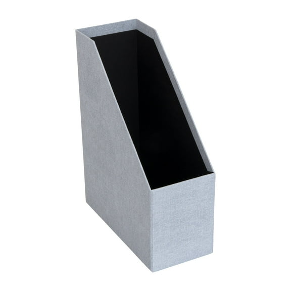 Bigso Estelle Canvas Fiberboard Upright Magazine Storage Box | Ash
