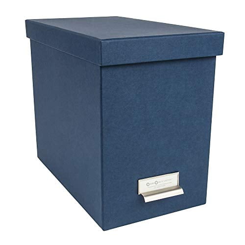 Gray Textured Paper Desktop File Storage Box with Lid
