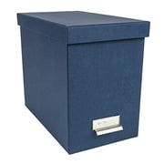 Bigso John Fiberboard Label Frame Desktop File Storage Box | White