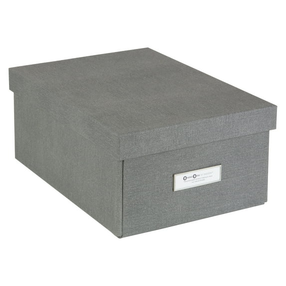 Bigso Karin KD Collapsible Storage Box | Photo Storage Box | Grey