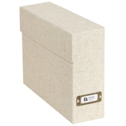 Bigso Lovisa File Box w/12 files - 9.4 x 3.7 x 13in Linen Textile
