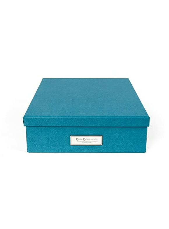 Bigso Oskar Fiberboard Label Frame Document Letter Box | Turquoise