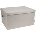 thumbnail image 1 of Bigso Soft Foldable Polyester Storage Box with Lid | Medium | Grey, 1 of 11