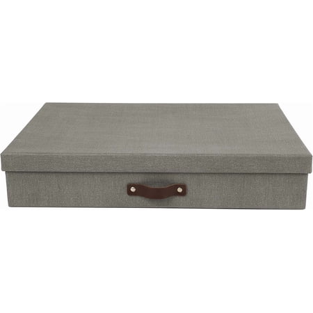 Bigso Sverker Legal/Art Storage Label w/Lid- 3.3x17.1x12.2in Gray