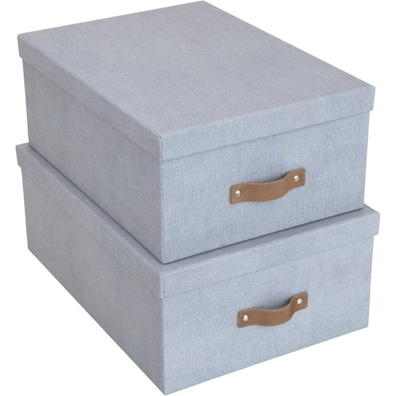 Bigso Ulrika, Set of 2 - Large and Small Storage Box - Ash