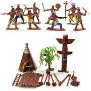 Bigstone 13Pcs/Set Indian Tribes Figures Model Home Desk Decor DIY Scenery Accessory